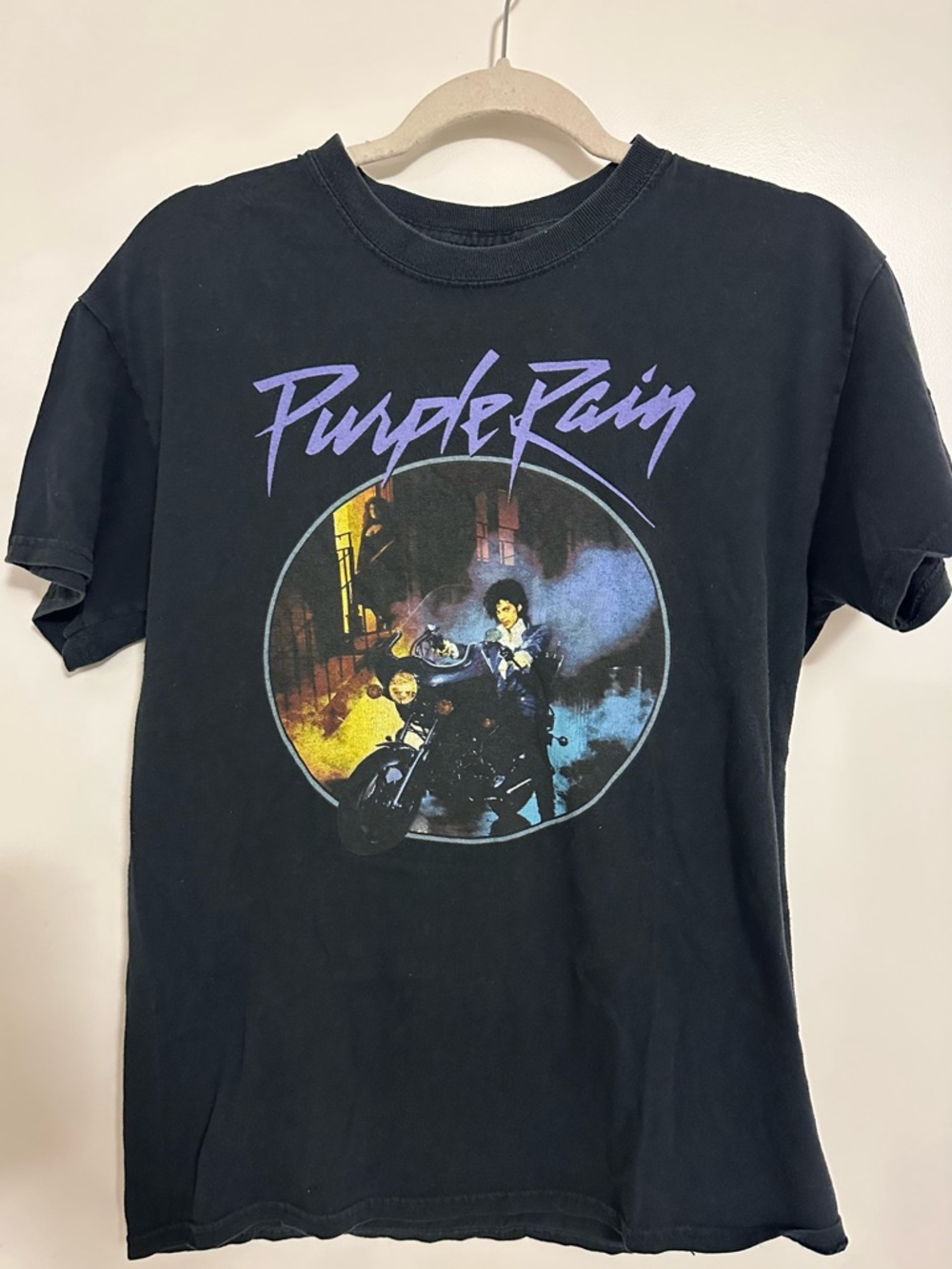 Prince - “Purple Rain” Graphic Vintage Style Black Tee - Size Small (Unisex)